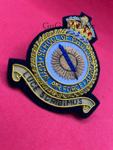 Royal Air Force School Of Photography Embroidered Bullion Wire Blazer Badge